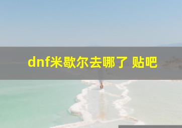 dnf米歇尔去哪了 贴吧